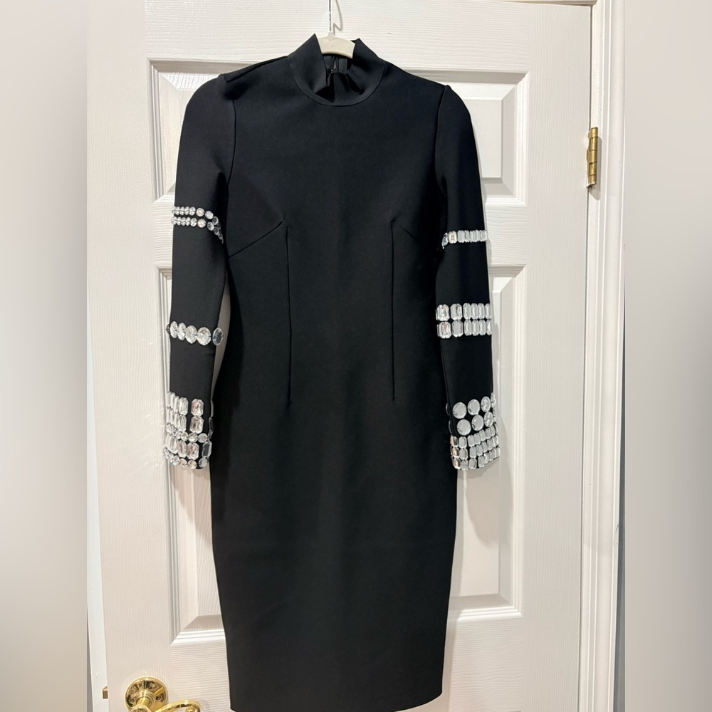 Studded High Neck Midi Dress – NWT – Size Medium